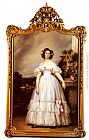 Franz Xavier Winterhalter Wall Art - A Full-Length Portrait Of H.R.H Princess Marie-Clementine Of Orleans